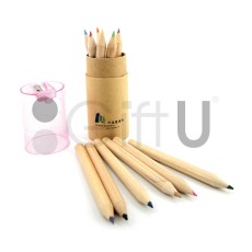 Wooden color pencil set with sharpener - Urban Renewal Authority